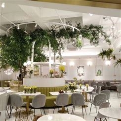 昆明餐厅垂吊植物 云南仿真树花景观装饰