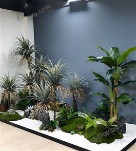 仿真植物造景 仿真绿植热带雨林造景 植物室内外橱窗美陈装饰