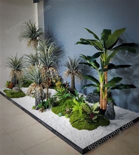 仿真植物造景 仿真绿植热带雨林造景 植物室内外橱窗美陈装饰