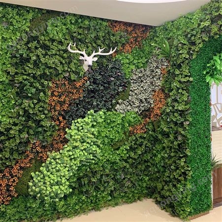仿真植物墙 绿植墙塑料 假草坪背景墙 门头室内店招 花墙装饰