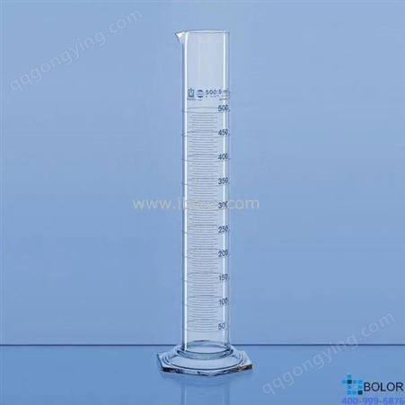 刻度量筒，USP证书，高型，BLAUBRAND®， ， 2000 ml: 20 ml，Boro 3.3