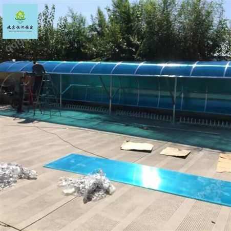 耐力板阳光板挡雨棚铝合金棚自行车棚  北京充电棚钢化玻璃雨棚