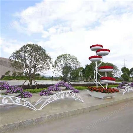 艺术花架 定制 户外艺术花架 多层 欧式铁艺 市政景观 公园园林立体花卉绿植