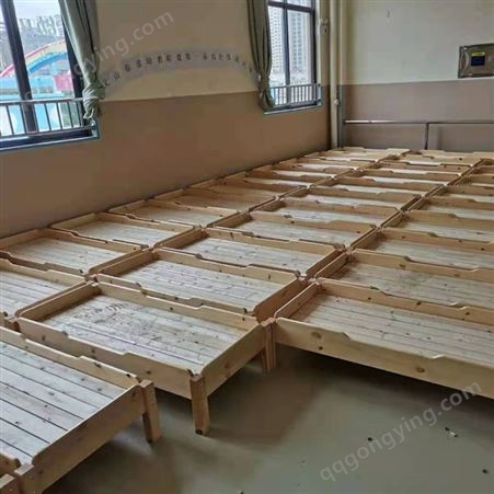 幼儿园小床 实木头专用儿童午唾床 托管班单人叠叠床 加厚幼儿小床定制