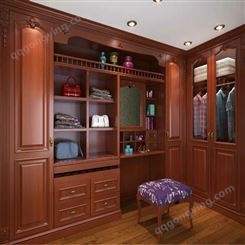 原木衣柜简易组装家用卧室衣橱经济型 森雕中式实木衣柜家具