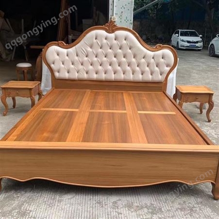 森雕行业经验丰富实木床定制批发 新中式柚木床