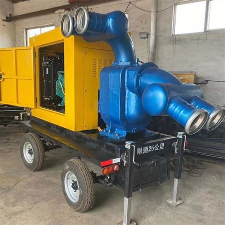 防汛柴油抽水机 赢华高吸程自吸排污泵现代化控制