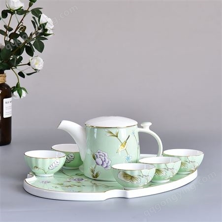 茶具套装 陶瓷功夫茶杯 骨瓷茶具商用礼品伴手礼定制