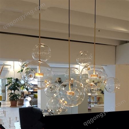 意大利设计师创意肥皂泡泡灯LED客厅餐厅后现代分子北欧米奇玻璃吊灯