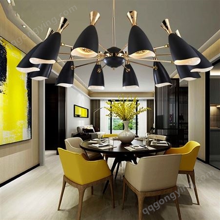 后现代创意个性艺术北欧工业咖啡店餐客厅别墅复式设计师吊灯喇叭吊灯书城