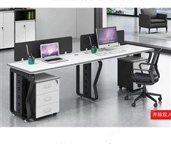 办公家具职员办公桌2人4人位屏风隔断卡位员工位电脑办公桌椅组合现代简约JY-W-208