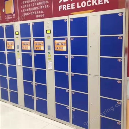 超市存包柜刷卡指纹条码人脸识别智能储物柜