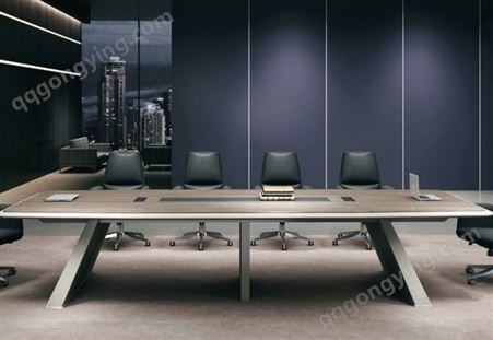 上海办公家具新款会议桌长桌简约现公家具会议洽谈桌椅组合长方形办公桌JY-WQ-354