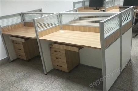 昆明办公家具职员办公桌椅4人位组合员工电脑桌现代简约屏风隔断卡位